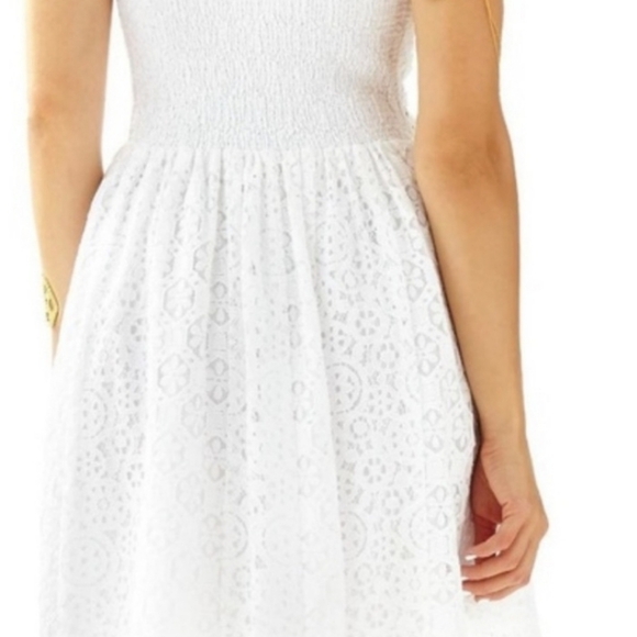 Lilly Pulitzer Brett Dress..White lace strapless dress. New with tags! - Picture 3 of 16